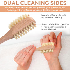 Takavu nail brush hanging loop for easy storage after use.