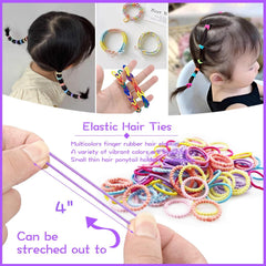Tallsocne lazos y clips florales para peinados coloridos