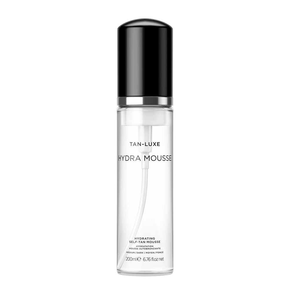 Tan-Luxe Hydra Mousse foam texture on skin for a natural, streak-free glow.