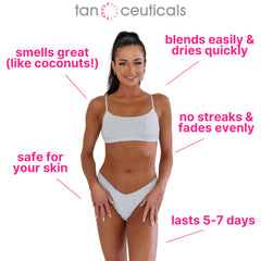 Tanceuticals Self Tanner Dark bronze glow appears on skin after use