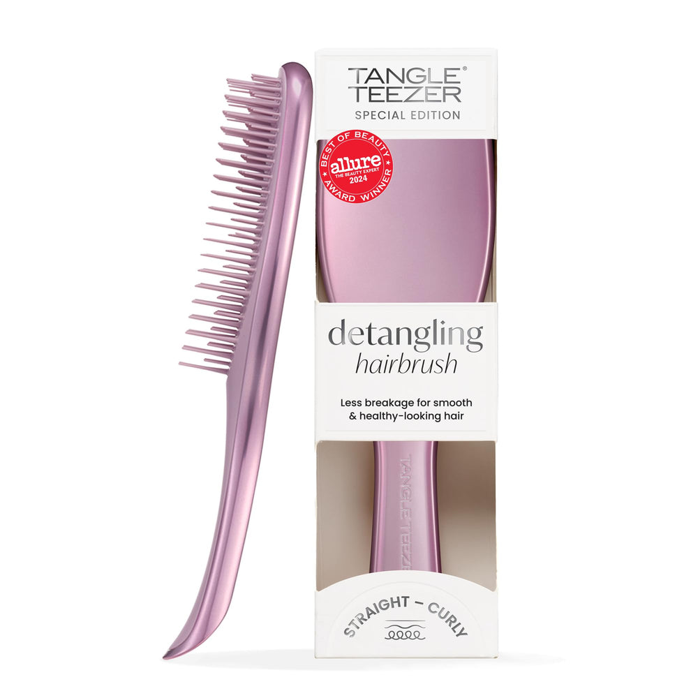 Tangle Teezer Chrome Ultimate Detangler on wet hair for smooth detangling