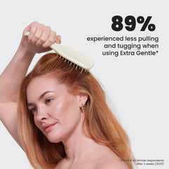 Tangle Teezer Extra Gentle Detangler edge bristles minimize pulling during detangling