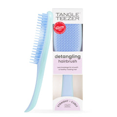 Tangle Teezer Ultimate Detangler in denim blues packshot showing knot-free detangling potential