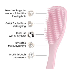 Tangle Teezer Ultimate Detangler used on dry hair for gentle brushing