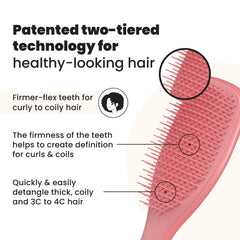 Tangle Teezer Ultimate Detangler two-tier teeth design reduces tangles and frizz