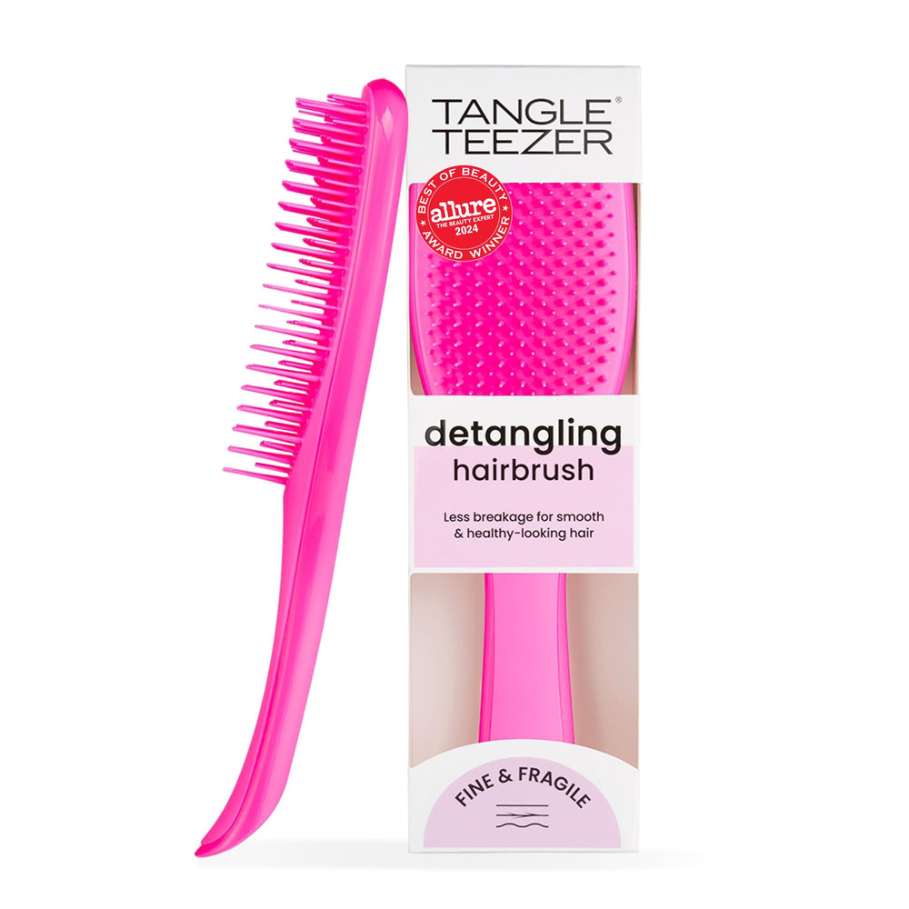 Tangle Teezer Fine Ultimate Detangler with pink handle for gentle detangling