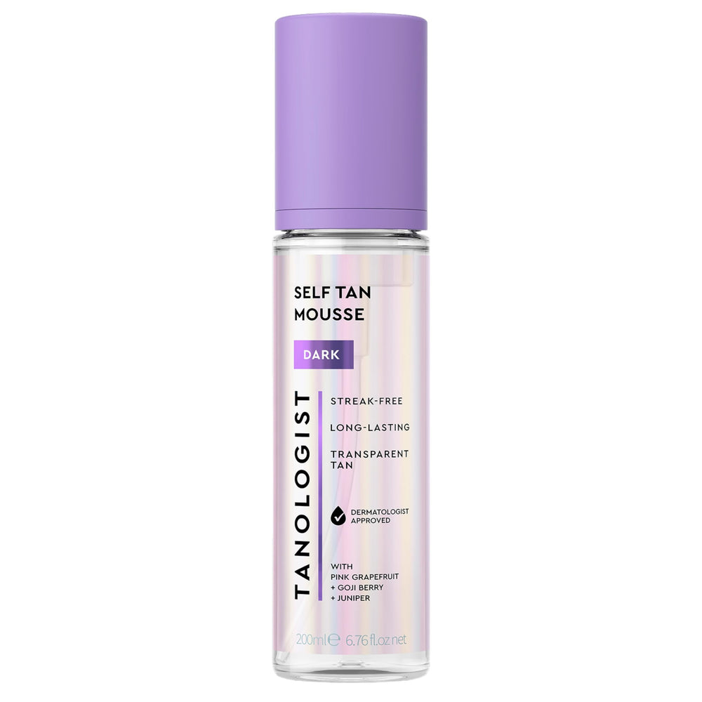 Tanologist botella de mousse autobronceadora con acabado bronce natural sin transferencia