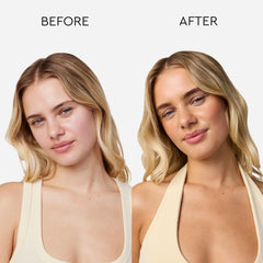 Uso de gotas mezcladas con hidratante para un bronceado personalizado.