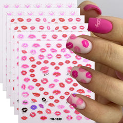 TANYOOTO cute-heart motif decals for festive, DIY manicures.
