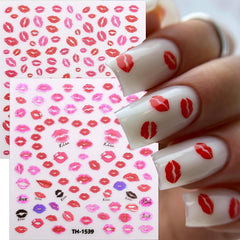 TANYOOTO lip-print nail art sticker for playful, standout nails.