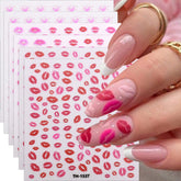 TANYOOTO lip and heart nail stickers for quick, charming nail accents.