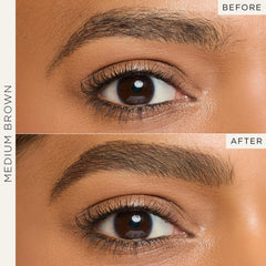 tarte brow pencil dual-ended brush to groom hairs into place