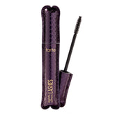 tarte Lights, Camera, Lashes mascara bottle close-up shows ultra-dark pigment for defined lashes