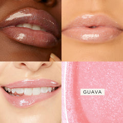 tarte maracuja juicy lip balm gloss application close-up shows smooth, buildable color