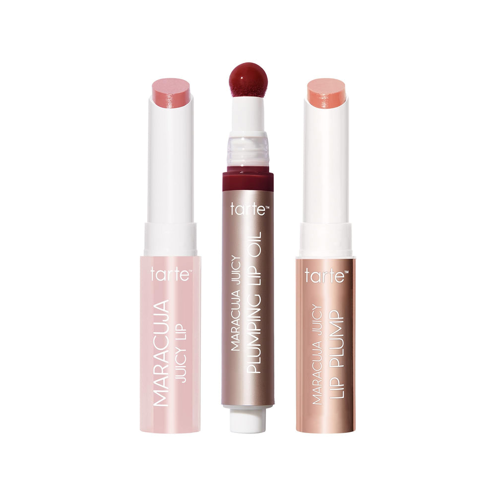 tarte maracuja juicy lip balm rose swatch for silky lips and light shine