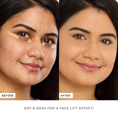 Concealer tarte Shape Tape acabado mate natural que suaviza irregularidades y unifica tono.