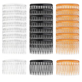 TaShow black 24pc hair side combs for everyday use and secure styling.