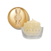 TATCHA Kissu Gold Leaf Lip Mask packshot with shimmering lip glaze for hydration