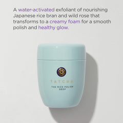 Tatcha Rice Polish Deep muestra enzimas papaya para renovación suave
