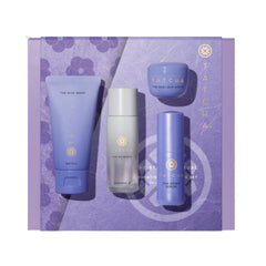 Tatcha Rice Wash foam bottle for cleansing and hydration.