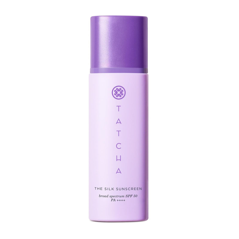 TATCHA The Silk Sunscreen face SPF 50 for all-day protection and a sheer finish.