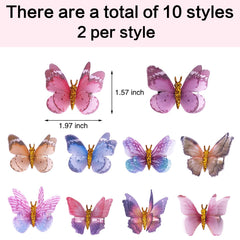 Tatibana glitter butterfly hair clip worn with daily outfits for a playful touch