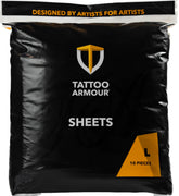Tattoo Armour Sheets gran tamaño cubre y protege el tatuaje durante la curación