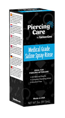 Tattoo Goo saline spray aftercare use supports gentle daily cleansing around pierced areas.