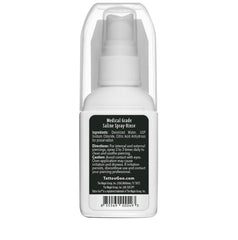 Tattoo Goo saline spray piercing cleanse highlights safe, salt-based care between jewelry changes.