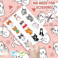 Tatuajes-gatos: decoración de cumpleaños divertida para niños.