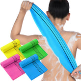 Tatuo 4-piece exfoliating washcloths back scrubber multicolor set for full-body cleansing