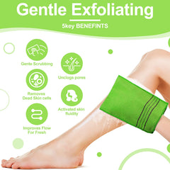 Tatuo blue exfoliating mitt glove for quick, comfortable exfoliation