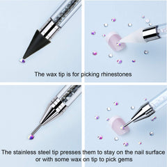 Tatuo Stainless steel tip helps press gems onto natural or artificial nails.