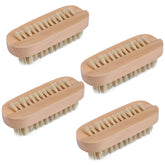 Tbestmax 2-sided nail brush with a wooden handle for thorough nail cleaning