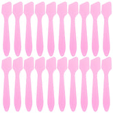 Tbestmax pink disposable spatulas close-up packaging for hygienic cosmetic use