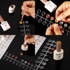 Tbestmax adhesive stickers double-sided keep swatches secure on bottle caps.
