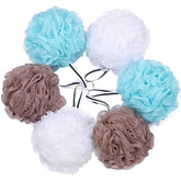 Tbestmax bath loofah set of six, front view, provides gentle exfoliation for daily cleansing.