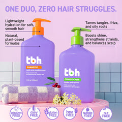 TBH Kids & Teen Conditioner cream swatch shows nourishing formula for soft hair