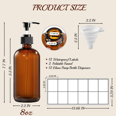 TBWIND amber glass bottle side view showcases compact travel-friendly design.