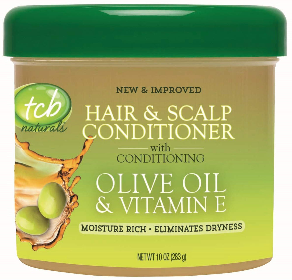 TCB Hair and Scalp Conditioner jar closeup showing moisturizing formula