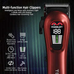 TCMKY Hair Clippers blade close-up showing sharp steel blades for precise cuts