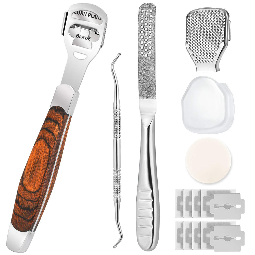 TCocos Callus Shaver with wooden handle for precise foot exfoliation