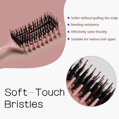 Tcsxady Curly Hair Brush with ergonomic handle for comfortable styling sessions.