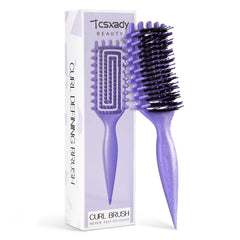 Tcsxady Curly Hair Brush with ergonomic handle for comfortable, precise styling.