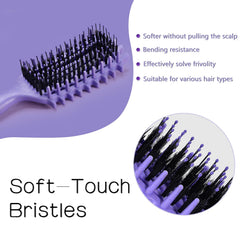 Tcsxady Curly Hair Brush glides through curls with even distribution.