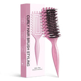 Tcsxady Curly Hair Brush with side teeth aids gentle detangling for defined curls.