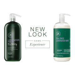 Tea Tree Lavender Mint Moisturizing Shampoo label emphasizes calming lavender scent