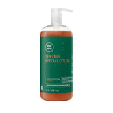 Tea Tree Special Color Shampoo bottle delivering a refreshing scalp tingling sensation.