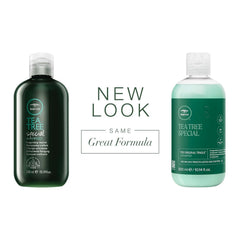 Tea Tree Special shampoo and conditioner bottles on display with refreshing scent and vitality