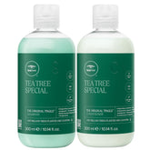 Tea Tree Special gift set packaging showing shampoo and conditioner for salon-inspired care